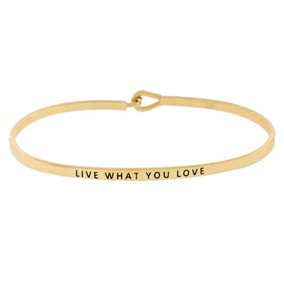 Baubl’d Jewelry - Gold Inspirational Bangle Bracelet